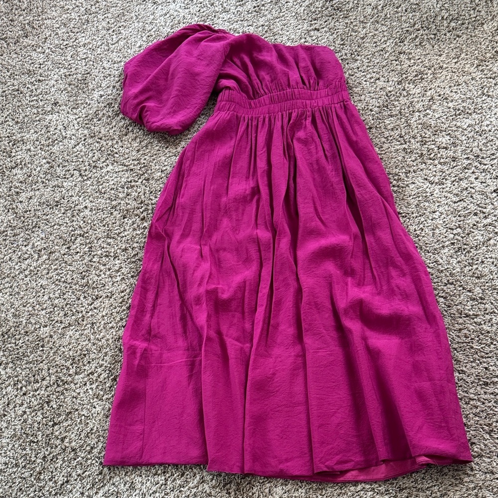 Showpo One-Shoulder Maxi Dress in Fuchsia